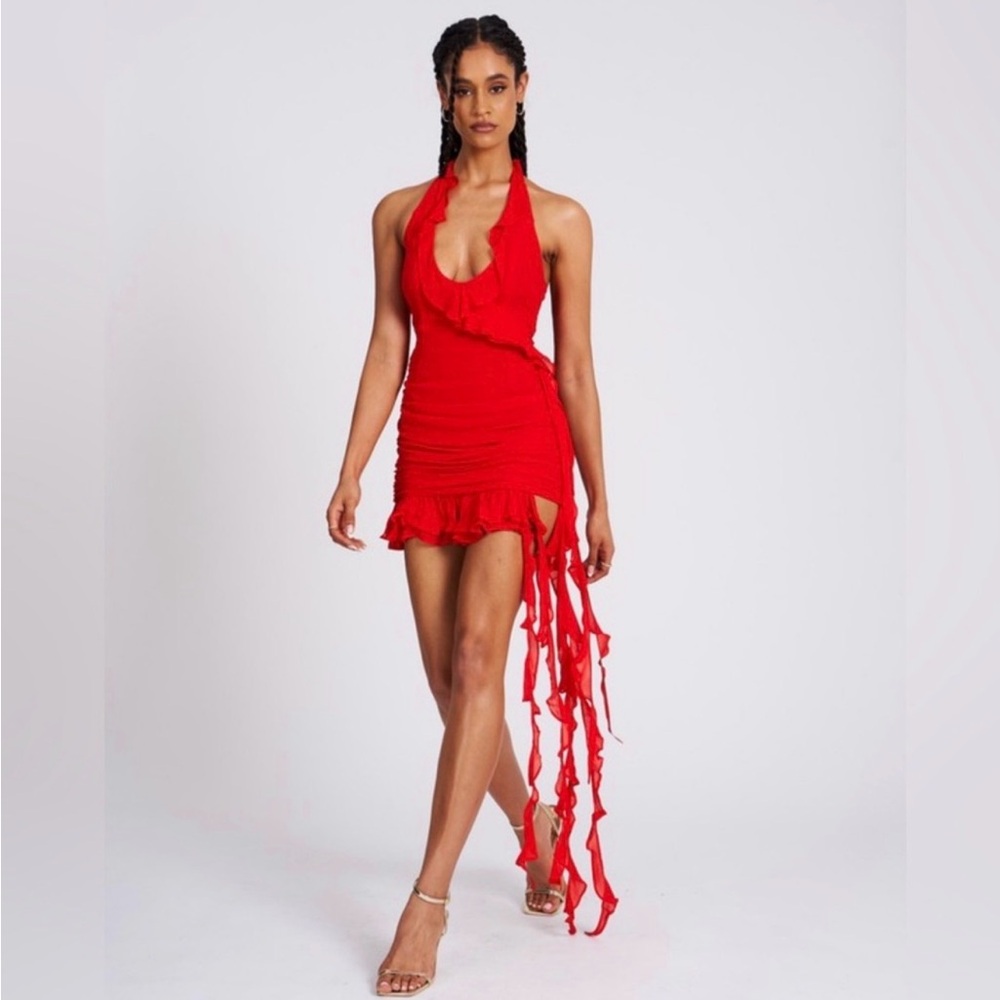 Miss Circle Halter Mini Dress
